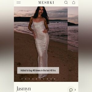 Meshki Glittering Silver Maxi Dress